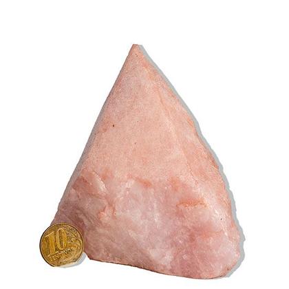 Imagem de Cristal Rosa Tipo B - Pé e Bico Serrado - 400 a 500g - Aproximadamente 8cm