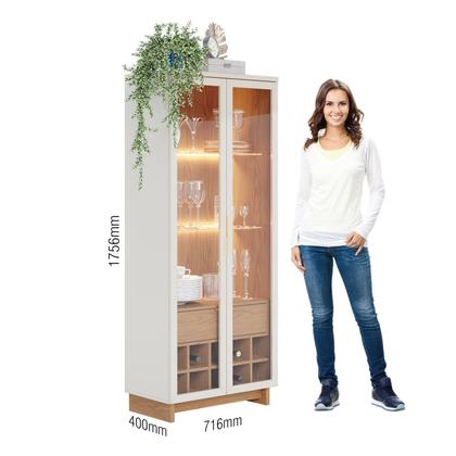 Imagem de Cristaleira 2 Portas 1 Gaveta com Adega Guanabara Móveis