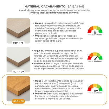 Imagem de Cristaleira 2 Portas 1 Gaveta com LED 8600 Branco