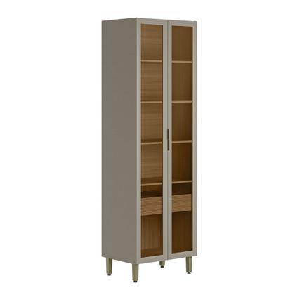 Imagem de Cristaleira 2 Portas de Vidro e LED em MDF Allure