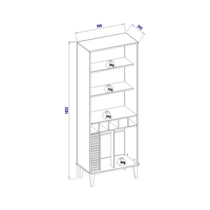 Imagem de Cristaleira 2 Portas de Vidro Jurerê