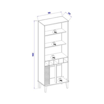 Imagem de Cristaleira 2 Portas de Vidro Jurerê