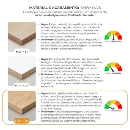 Imagem de Cristaleira 4 Portas de Vidro e 8 Prateleiras Catarina Espesso Móveis Branco