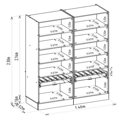 Imagem de Cristaleira 4 Portas de Vidro e LED Em MDF Allure Linea Brasil