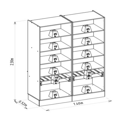 Imagem de Cristaleira 4 Portas de Vidro e LED Em MDF Allure Linea Brasil