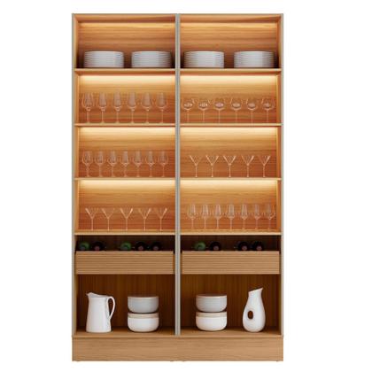 Imagem de Cristaleira 4 Portas de Vidro e LED Em MDF Allure Linea Brasil