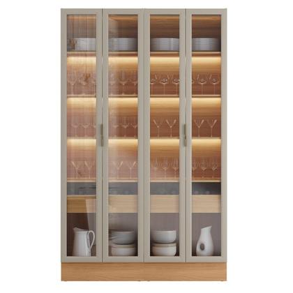 Imagem de Cristaleira 4 Portas de Vidro e LED Em MDF Allure Linea Brasil