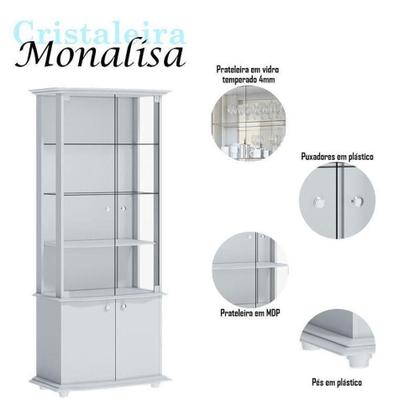 Imagem de Cristaleira Ambiente Monalisa Branco Acetinado - Imcal