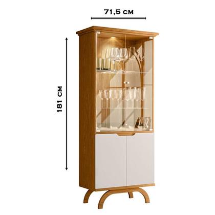 Imagem de Cristaleira Ambiente Vicenza Ype Off White  New Ceval