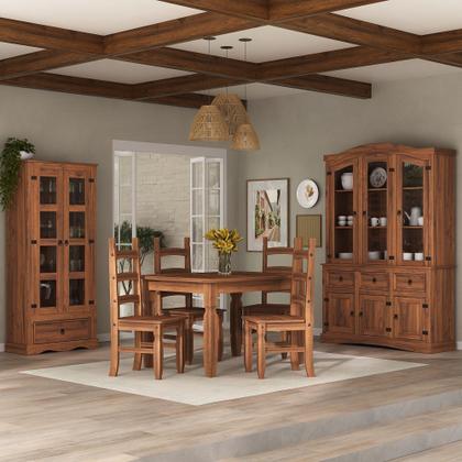 Imagem de Cristaleira Balcão 3 Portas com Vidro 3 Gavetas com Oratório