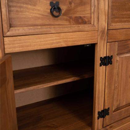 Imagem de Cristaleira Balcão 3 Portas com Vidro 3 Gavetas com Oratório