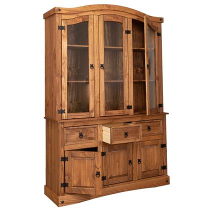 Imagem de Cristaleira Balcão 3 Portas com Vidro 3 Gavetas com Oratório