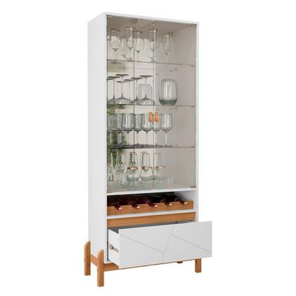 Imagem de Cristaleira Bari 2 Portas e 1 Gaveta com Adega - Casa D