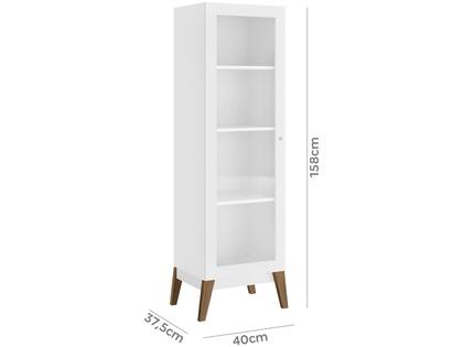 Imagem de Cristaleira com 1 Porta de Vidro GenialFlex - Branco