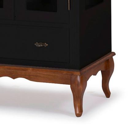 Imagem de Cristaleira com 2 Portas e Laterais em Vidro Pés Luis XV 60312 Linz Móveis