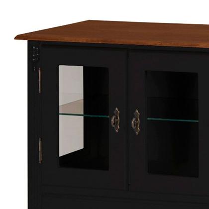 Imagem de Cristaleira com 2 Portas e Laterais em Vidro Pés Luis XV 60312 Linz Móveis