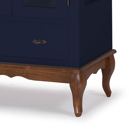 Imagem de Cristaleira com 2 Portas e Laterais em Vidro Pés Luis XV 60312 Linz Móveis