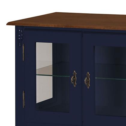 Imagem de Cristaleira com 2 Portas e Laterais em Vidro Pés Luis XV 60312 Linz Móveis