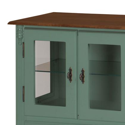 Imagem de Cristaleira com 2 Portas e Laterais em Vidro Pés Luis XV 60312 Linz Móveis