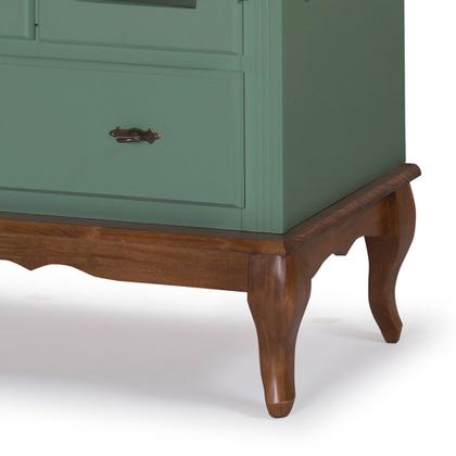 Imagem de Cristaleira com 2 Portas e Laterais em Vidro Pés Luis XV 60312 Linz Móveis