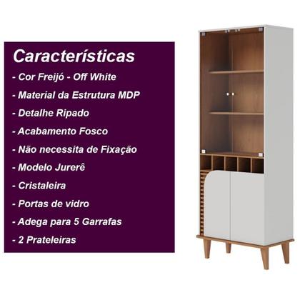 Imagem de Cristaleira com Portas de Vidro e Adega Jurerê