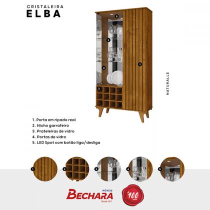 Cristaleira de 2 Portas Elba Naturalle Bechara Imagem de Cristaleira de 2 Portas Elba Naturalle Bechara