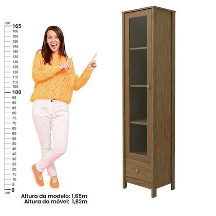 Cristaleira Ditália 1 Porta de Vidro 1 Gaveta E-962 Cozy Imagem de Cristaleira Ditália 1 Porta de Vidro 1 Gaveta E-962 Cozy