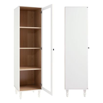 Cristaleira Estante para Livros 1 Porta Vidro E-963 - Ditália Móveis Imagem de Cristaleira Estante para Livros 1 Porta Vidro E-963