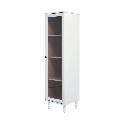 Cristaleira Estante para Livros 1 Porta Vidro E-963 - Ditália Móveis Imagem de Cristaleira Estante para Livros 1 Porta Vidro E-963