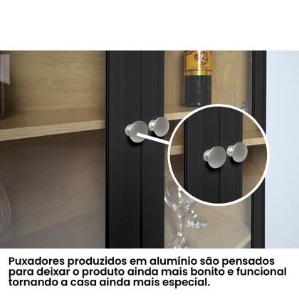 Imagem de Cristaleira Estante para Livros 2 Portas Vidro E-957