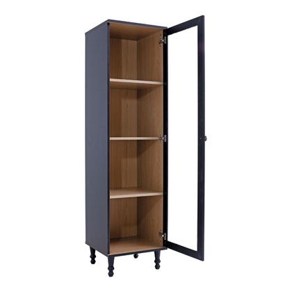 Cristaleira Estante Para Livros Ditália 1 Porta Vidro E-963 Imagem de Cristaleira Estante Para Livros Ditália 1 Porta Vidro E-963