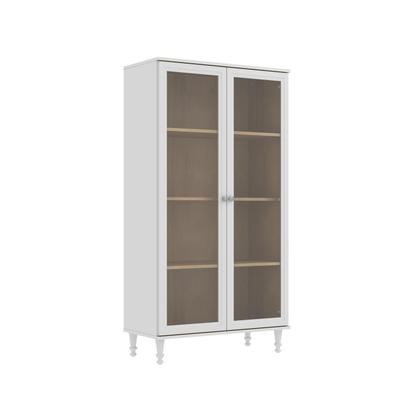Cristaleira Estante Para Livros Ditália 2 Portas Vidro E-957 Imagem de Cristaleira Estante Para Livros Ditália 2 Portas Vidro E-957