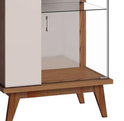 Imagem de Cristaleira Nuance AD Freijó com Off White - Imcal Móveis