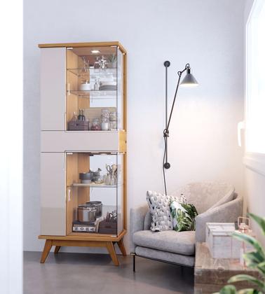 Imagem de Cristaleira Nuance AD Nature com Off White - Imcal Móveis