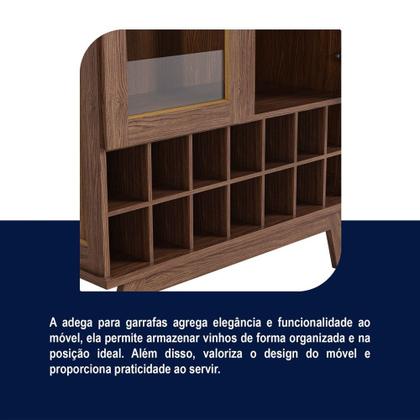 Imagem de Cristaleira Paris 2 Portas 2 Prateleiras com Vidro Ypê - Rodmoveis