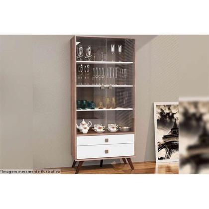 Imagem de Cristaleira Sala Jantar RT3151 c/ 2 Portas e 2 Gavetas Rustico - Movelbento
