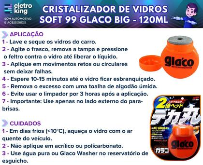 Imagem de Cristalizador De Vidros Glaco Soft99 Restaurador E Toalha