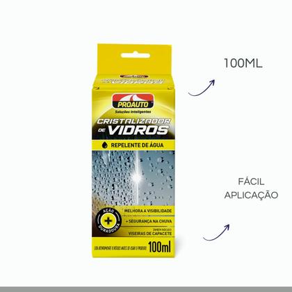 Imagem de Cristalizador de Vidros Repelente de Água Proauto 100ml