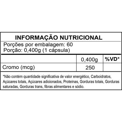 Imagem de Cromo Picolinato 250mcg 60 Cápsulas Fitoprime