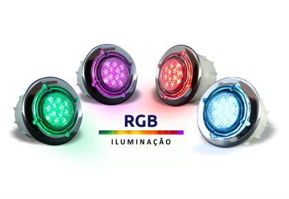 Imagem de Cromoled Iluminacao Banheiras Led Cromoterapia Sinapse 04 Spots RGB