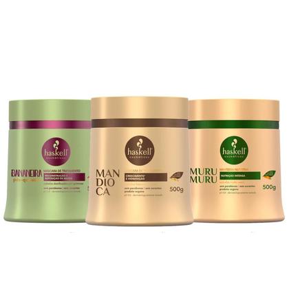 Imagem de Cronograma Capilar Haskell Cabelos com Luzes Secos Química 500g (ban/mand/muru)