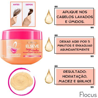 Imagem de Cronograma Capilar Loreal Paris Elseve Hidratação Nutrição Reparação Reconstrução Oleo Extraordinario