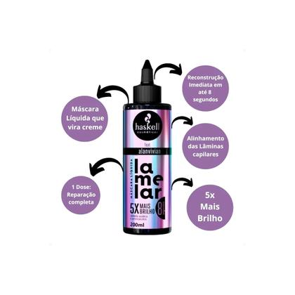 Imagem de Cronograma Haskell Lamelar + Encorpa Fio + Cavalo Forte 300g