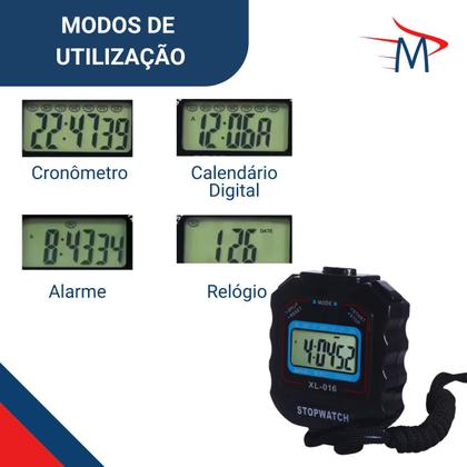 Imagem de Cronômetro Digital Esportivo Com Calendário Multifuncional