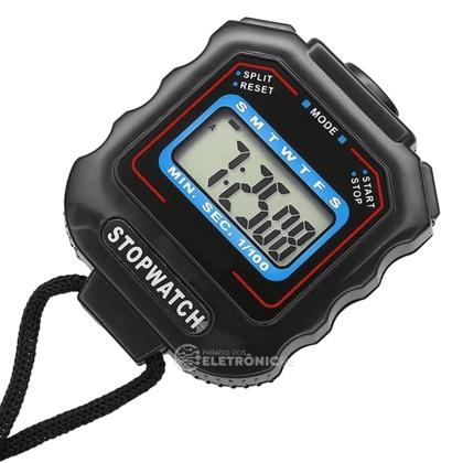 Imagem de Crônometro Display LCD Digital Esportivo Multifuncional Para Acompanhar Revolução KL103