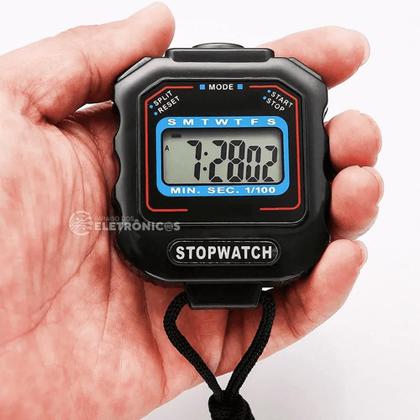 Imagem de Cronometro Display LCD Digital Esportivo Multifuncional Para Acompanhar Revolução KL103