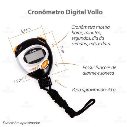 Imagem de Cronômetro Vollo Digital c/ Alarme Vl-1809
