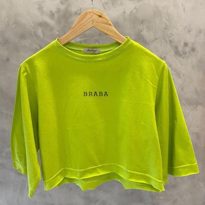 Imagem de Cropped Algodão Estampado ''Braba'' Modinha Estilo Oversized