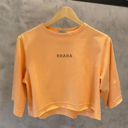 Imagem de Cropped Algodão Estampado ''Braba'' Modinha Estilo Oversized