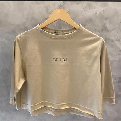 Imagem de Cropped Algodão Estampado ''Braba'' Modinha Estilo Oversized
